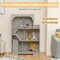 Kids Wooden Dollhouse Bookshelf with Anti-Tip Design and Storage Space